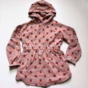 Hanna Andersson Girl Hoodie Waffle Knit Dress 6-7 years